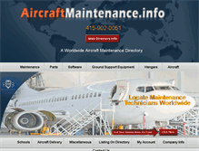 Tablet Screenshot of aircraftmaintenance.info